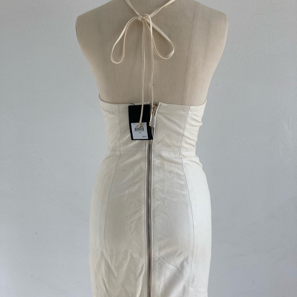 BIRD BY JUICY COUTURE LEATHER HALTER DRESS - Picture 4 of 15